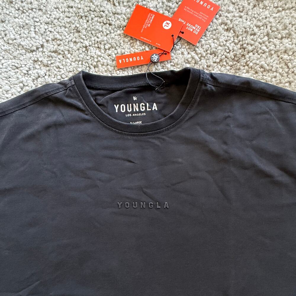 Men's YoungLA4097 - Cropped Tailored Tees 4097 XL, NWT, BlackWash(SoldOut) - Picture 3 of 7